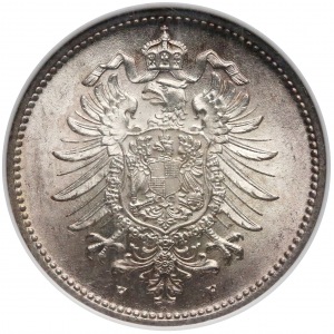 Niemcy, 1 marka 1875-F - NGC MS64