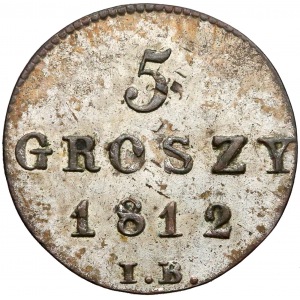 Księstwo Warszawskie, 5 groszy 1812 IB - piękne