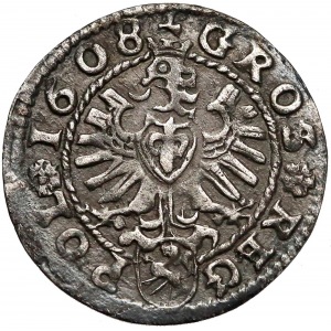 Zygmunt III Waza, Grosz Kraków 1608 - rozetki (R4)