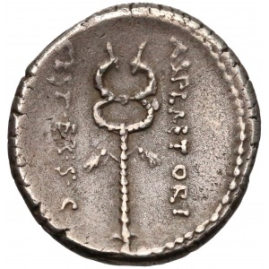 Republika, M. Plaetorius M. f. Cestianus (69pne) Denar