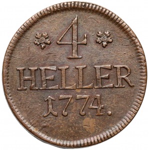 Germany, Hessen-Cassel, 4 heller 1774