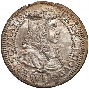 Franciszek Ludwik, 6 krajcarów Nysa 1693 LPH - b. ładne