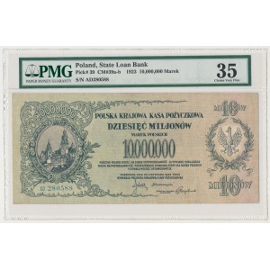 Inflacja 10.000.000 mkp 1923 - AD - PMG 35