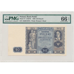 20 złotych 1936 - AK - PMG 66 EPQ