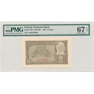 2 złote 1941 - AG - PMG 67 EPQ