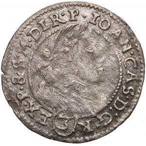 Jan II Kazimierz, 3 krajcary Opole 1661 TT - IOAN - rzadkie