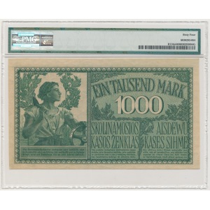Kowno 1.000 marek 1918 numeracja 6-cyfr - PMG 64