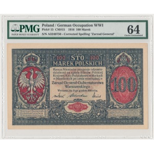 100 mkp 1916 Generał - PMG 64