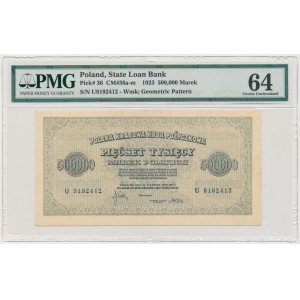 Inflacja 500.000 mkp 1923 - U (Mił.36h) - PMG 64