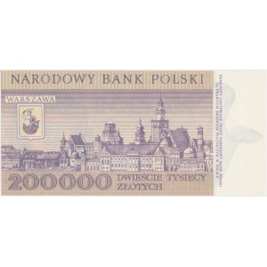 200.000 złotych 1989 - R 0100010 - numer radarowy