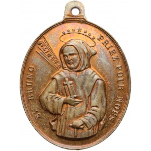 Medalik religijny, św. Bruno / św. Rozalia 