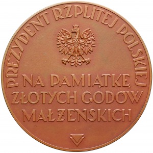 1937r. Medal Ignacy Mościcki - na pamiątkę złotych godów