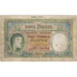PROJEKT 5.000 złotych 1919 - awers i rewers osobno - UNIKAT