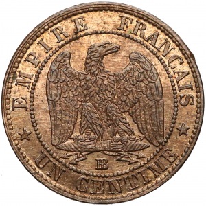 Francja, Napoleon III, 1 centime 1853 BB