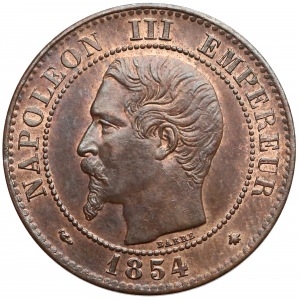 Francja, Napoleon III, 2 centimes 1854 BB