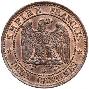 Francja, Napoleon III, 2 centimes 1854 BB