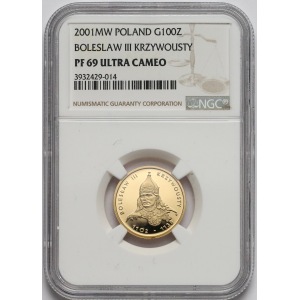 100 złotych 2001 Bolesław III Krzywousty - NGC PF69 UC