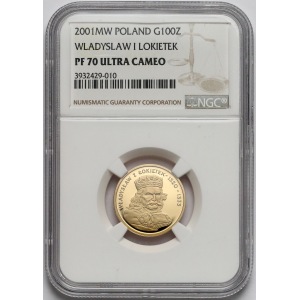 100 złotych 2001 Władysław I Łokietek - NGC PF70 UC