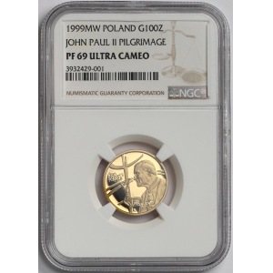 100 złotych 1999 Jan Paweł II - NGC PF69 UC