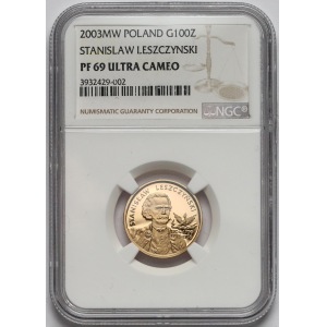 100 złotych 2003 Stanisław Leszczyński - NGC PF69 UC