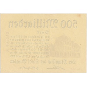 Bolesławiec (Bunzlau), 500 mld mk 1923