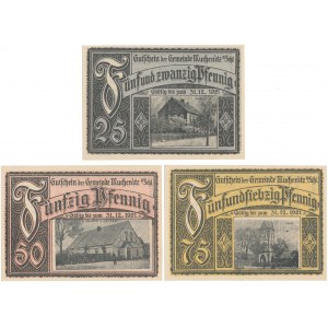 Mechnice (Muchenitz), 25, 50 i 75 pf. 1921 zestaw (3szt)