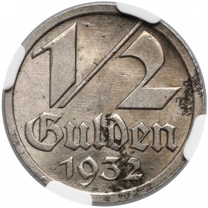 Wolne Miasto Gdańsk, 1/2 guldena 1932 - NGC MS62