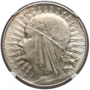 Głowa Kobiety 10 złotych 1932 Londyn - NGC MS62