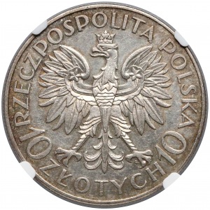 Traugutt 10 złotych 1933 - NGC AU55