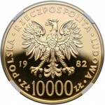 10.000 złotych 1982 Jan Paweł II - NGC MS67