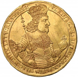Władysław IV Waza, 10 dukatów Gdańsk 1644 G-R - Donatywa majestatowa