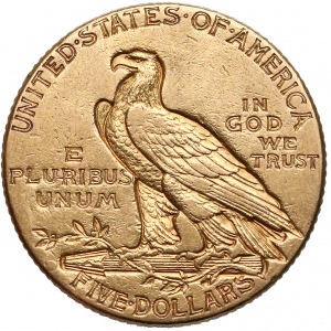 USA, 5 dollar 1914 Indian Head - Half eagle