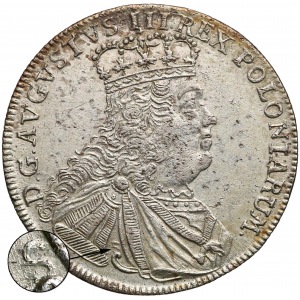 August III Sas, Tymf Lipsk 1753 - z literą S - rzadki