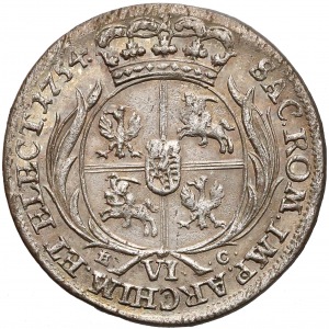 August III Sas, Szóstak Lipsk 1754 EC - w zbroi