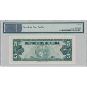 Kuba 5 pesos 1960 SPECIMEN - PMG 66 EPQ