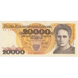 20.000 złotych 1989 - AA