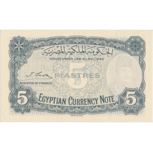 Egipt 5 piastres (1940) - T/5