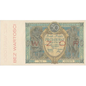 50 złotych 1925 - WZÓR - Ser. A. 0245678