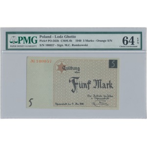 Getto 5 marek 1940 - papier kartonowy - PMG 64 EPQ