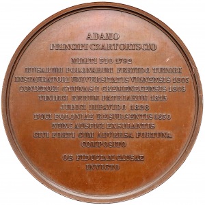 1847r. Medal książę Adam Czartoryski