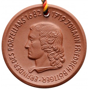 Niemcy, Miśnia, Medal porcelana (36.5mm) J.F.Böttger 