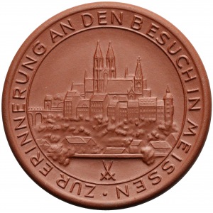 Niemcy, Meissen, Medal porcelana (50.5mm) J.F.Böttger