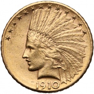 USA, 10 dolarów 1910-D - Indian Head - Eagle