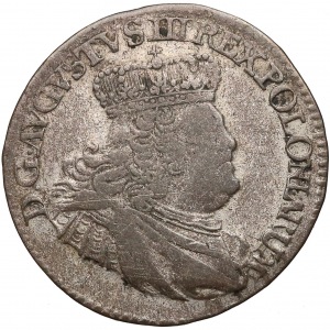 August III Sas, Trojak Lipsk 1756 EC - szerokie popiersie