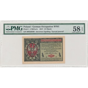 1/2 mkp 1916 jenerał - B - rzadkość - PMG 58 EPQ