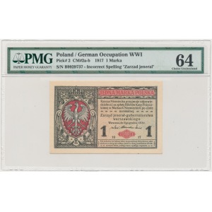 1 mkp 1916 jenerał - B - bardzo rzadka odmiana - PMG 64