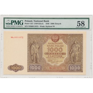 1.000 złotych 1946 - Wb. - seria zastępcza - PMG 58