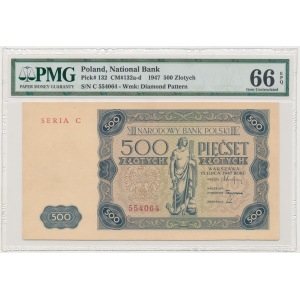 500 złotych 1947 - C - PMG 66 EPQ