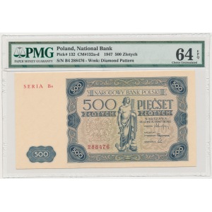 500 złotych 1947 - SERIA B4 - PMG 64 EPQ