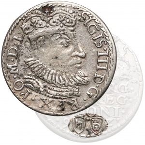 Zygmunt III Waza, Trojak Olkusz 1592 - Topór - rzadki